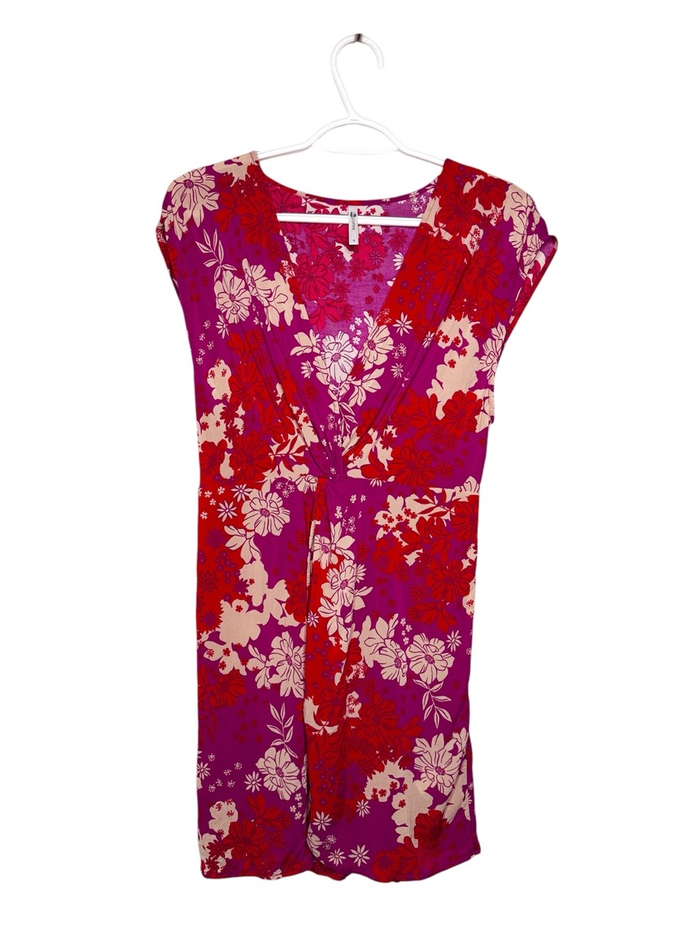 Cupshe Summer Dress/Cover Up Floral Red Pink Cream Size S